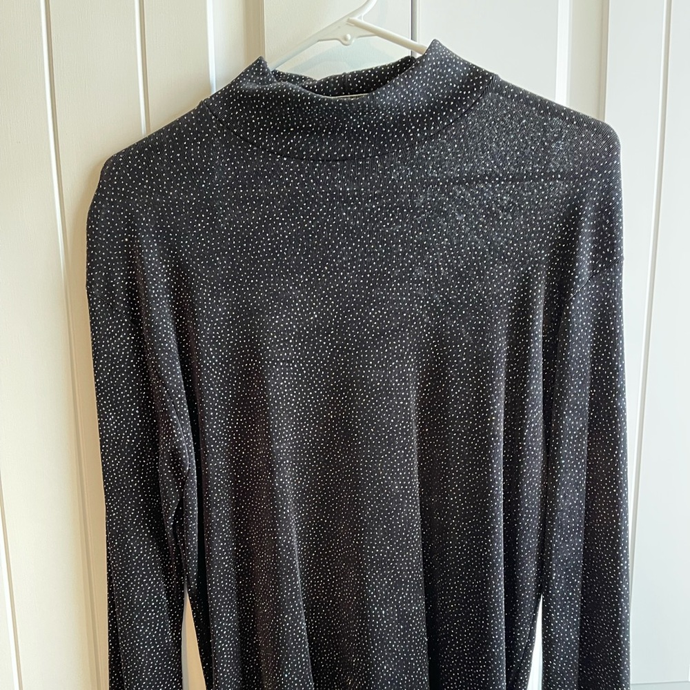 Women Mock Turtleneck NWT glitter long sleeve XL
